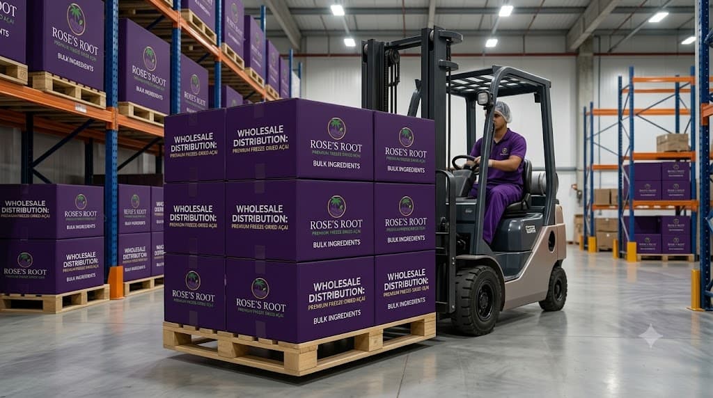Rose's Roots wholesale freeze-dried açaí distribution