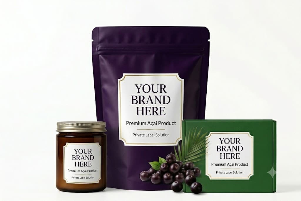 Private-label açaí product packaging concept